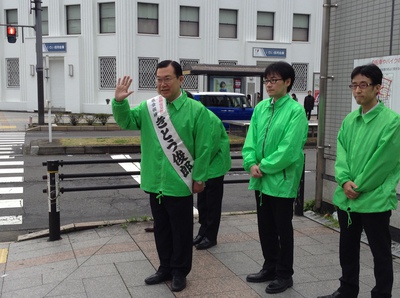 尾張一宮駅にて朝のご挨拶から一日のスタート