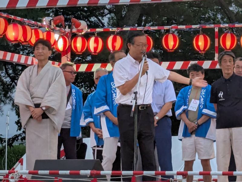 盆踊りと花火大会に参加しました