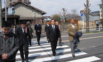 3月27日新信号機で点灯式